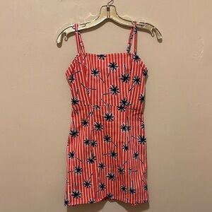 Forever 21 Red and Blue Floral Mini Dress